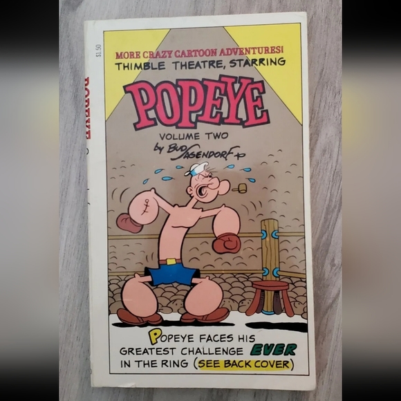 POPEYE THIMBLE THEATER PAPERBACK BOOK VOL 2 Cartoons Bud Sagendorf 1980 vintage - Picture 1 of 10